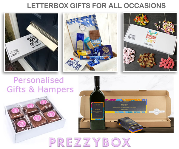Letterbox gifts for mum, dad, elderly letter box hamper presents special occasion personalised postal gifts 